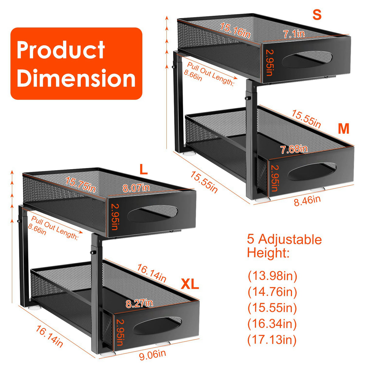 TidySpace™ Sliding Under Sink Organizer