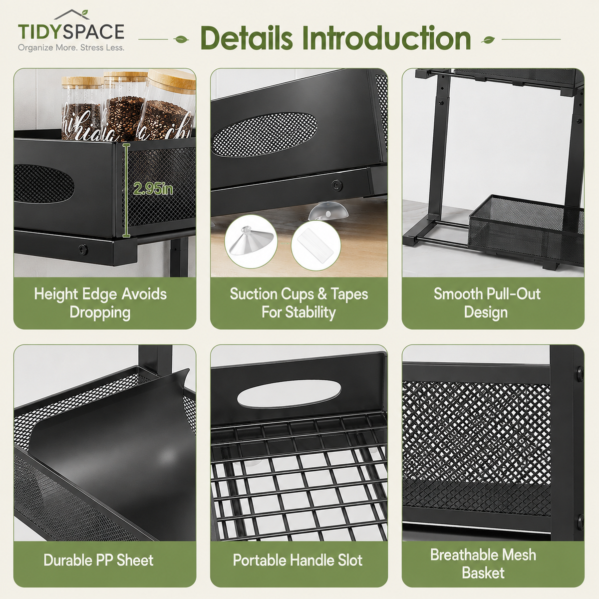 TidySpace™ Sliding Under Sink Organizer